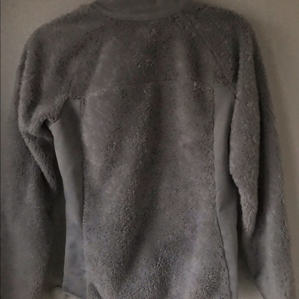Gray zip-up Columbia fleece jacket with pockets - Picture 4 of 4